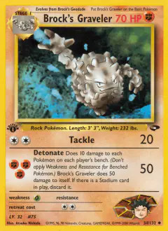 Brock's Graveler Uncommon card from Gym Challenge