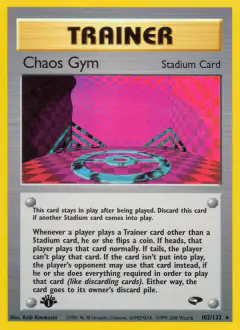 Chaos Gym Rare card from Gym Challenge