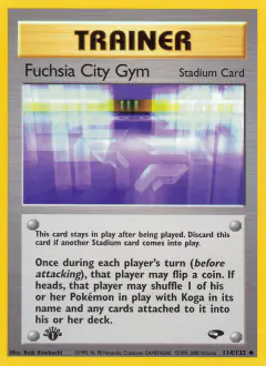 Fuchsia City Gym Uncommon card from Gym Challenge