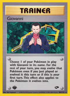 Giovanni Rare card from Gym Challenge