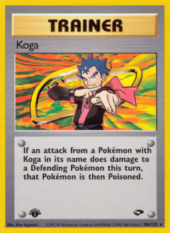 Koga Rare card from Gym Challenge