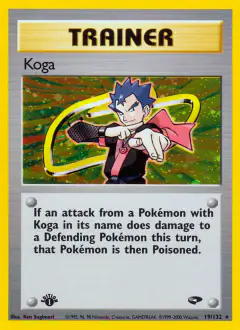 Koga Rare Holo card from Gym Challenge