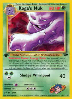 Koga's Muk Rare card from Gym Challenge
