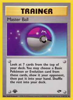 Master Ball Uncommon card from Gym Challenge