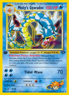 Misty's Gyarados Rare Holo card from Gym Challenge