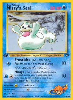 Misty's Seel Common card from Gym Challenge