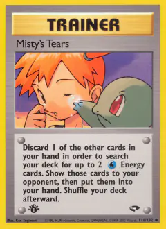 Misty's Tears Uncommon card from Gym Challenge