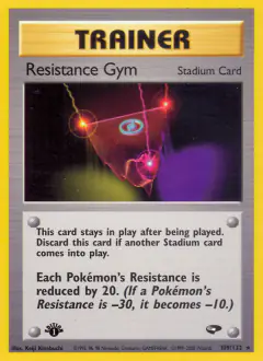 Resistance Gym Rare card from Gym Challenge