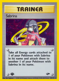 Sabrina Rare Holo card from Gym Challenge