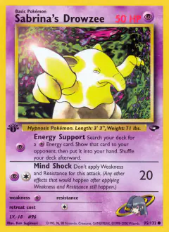 Sabrina's Drowzee Common card from Gym Challenge