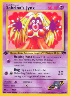 Sabrina's Jynx Uncommon card from Gym Challenge