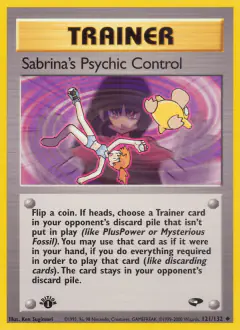 Sabrina's Psychic Control Uncommon card from Gym Challenge
