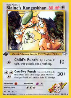 Blaine's Kangaskhan Uncommon card from Gym Heroes