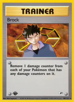 Brock Rare card from Gym Heroes