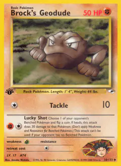 Brock's Geodude Uncommon card from Gym Heroes