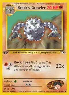 Brock's Graveler Uncommon card from Gym Heroes