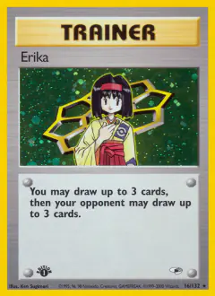 Erika Rare Holo card from Gym Heroes