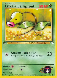 Erika's Bellsprout Common card from Gym Heroes