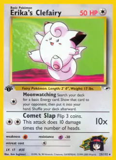 Erika's Clefairy Rare card from Gym Heroes