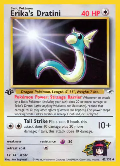 Erika's Dratini Uncommon card from Gym Heroes