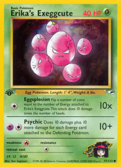 Erika's Exeggcute Common card from Gym Heroes