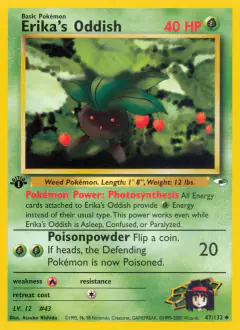 Erika's Oddish Uncommon card from Gym Heroes