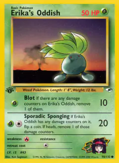 Erika's Oddish Common card from Gym Heroes