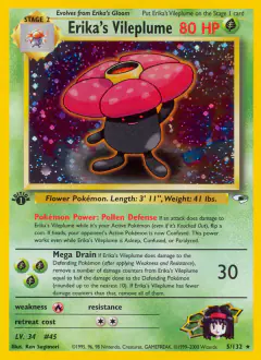 Erika's Vileplume Rare Holo card from Gym Heroes