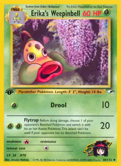 Erika's Weepinbell Uncommon card from Gym Heroes