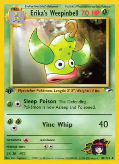 Erika's Weepinbell Uncommon card from Gym Heroes