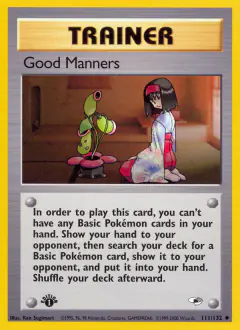 Good Manners Uncommon card from Gym Heroes