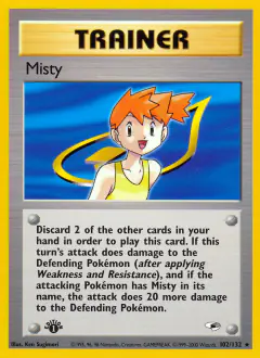 Misty Rare card from Gym Heroes