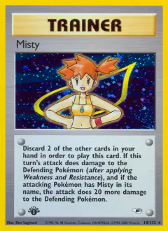 Misty Rare Holo card from Gym Heroes