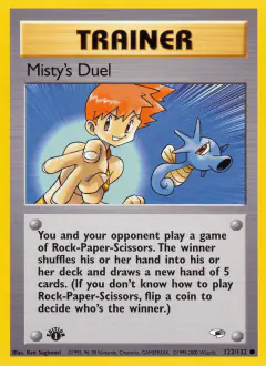 Misty's Duel Common card from Gym Heroes