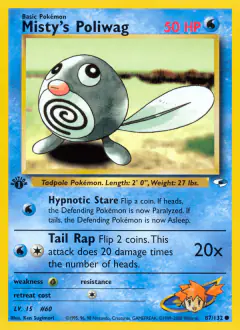 Misty's Poliwag Common card from Gym Heroes