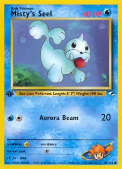 Misty's Seel Common card from Gym Heroes