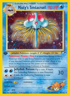 Misty's Tentacruel Rare Holo card from Gym Heroes