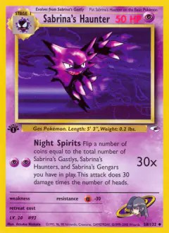 Sabrina's Haunter Uncommon card from Gym Heroes