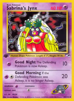 Sabrina's Jynx Uncommon card from Gym Heroes