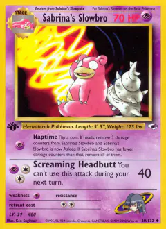 Sabrina's Slowbro Uncommon card from Gym Heroes