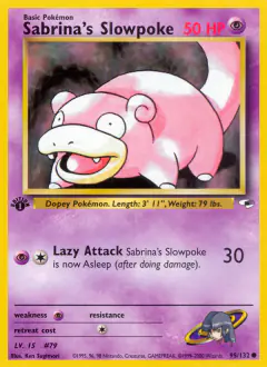 Sabrina's Slowpoke Common card from Gym Heroes