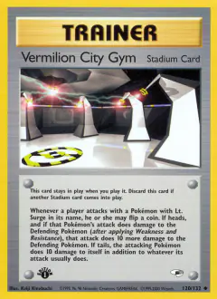 Vermilion City Gym Uncommon card from Gym Heroes