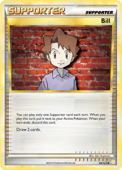 Bill Uncommon card from HeartGold & SoulSilver Base