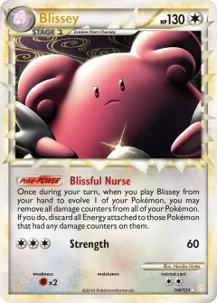 Blissey Rare Prime card from HeartGold & SoulSilver Base