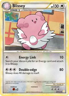 Blissey Uncommon card from HeartGold & SoulSilver Base