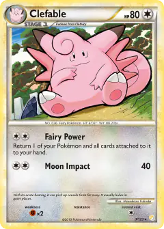 Clefable Rare Holo card from HeartGold & SoulSilver Base