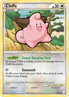 Cleffa Rare card from HeartGold & SoulSilver Base