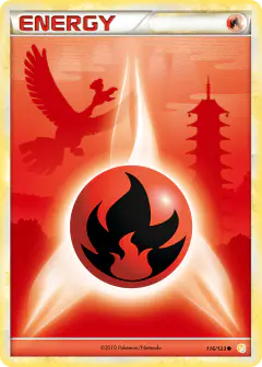 Fire Energy Common card from HeartGold & SoulSilver Base
