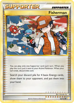 Fisherman Uncommon card from HeartGold & SoulSilver Base