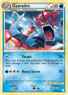 Gyarados Rare Holo card from HeartGold & SoulSilver Base